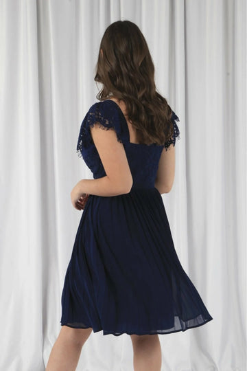 Wrap Lace Chiffon Dress Double Second